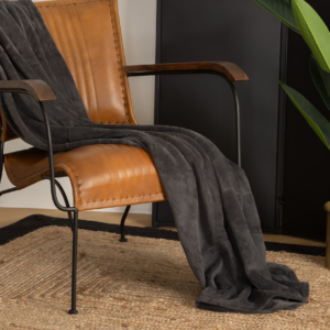 Plaid Océan de Chaleur (230) - Anthracite