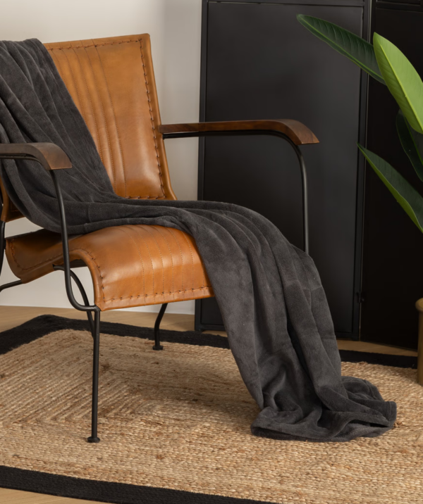 Plaid Océan de Chaleur (230) - Anthracite