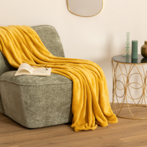 Plaid Refuge Enveloppant (180) - Ocre