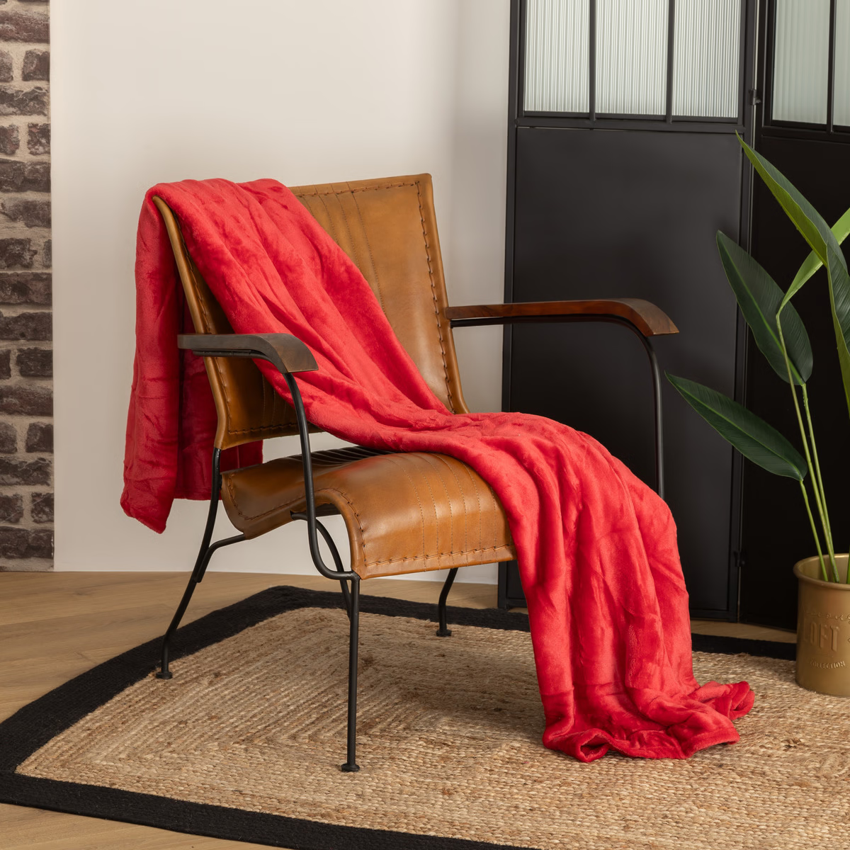 Plaid Refuge Enveloppant (180) - Rouge