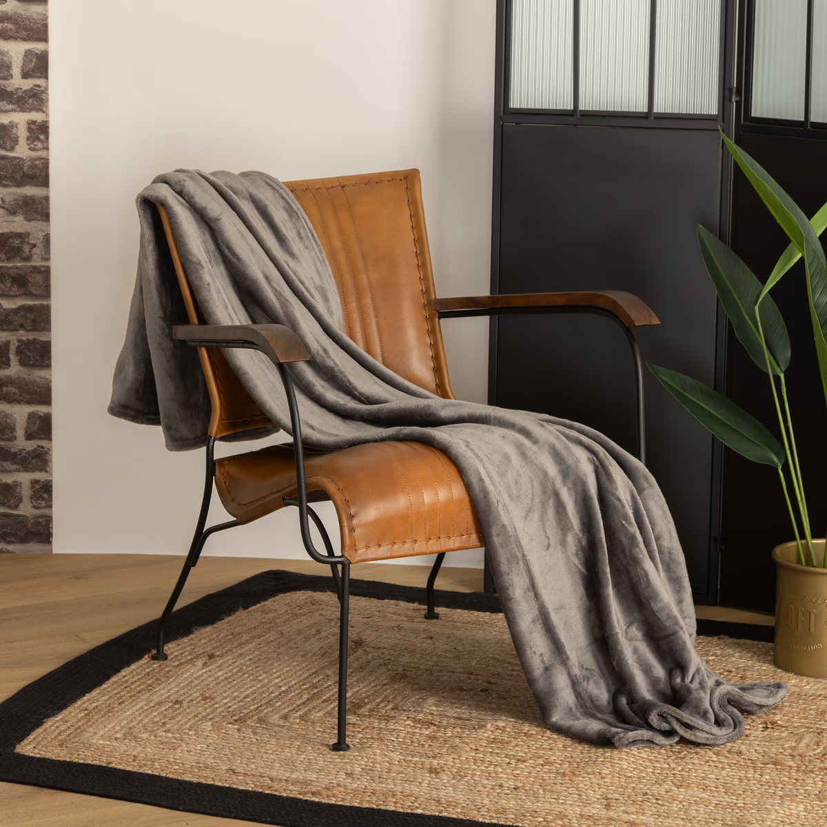 Plaid Refuge Enveloppant (180) - Taupe