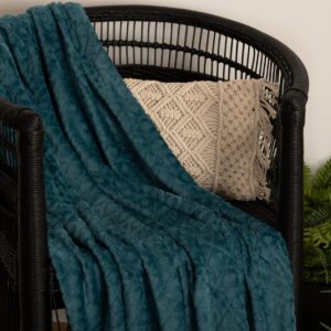 Plaid Océan de Chaleur (230) - Bleu Losange