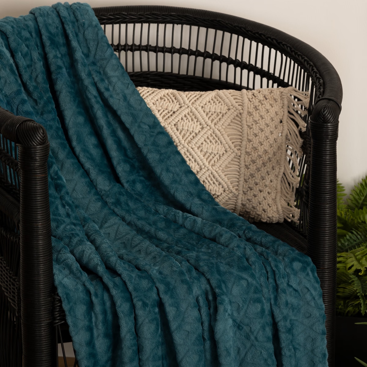 Plaid Océan de Chaleur (230) - Bleu Losange