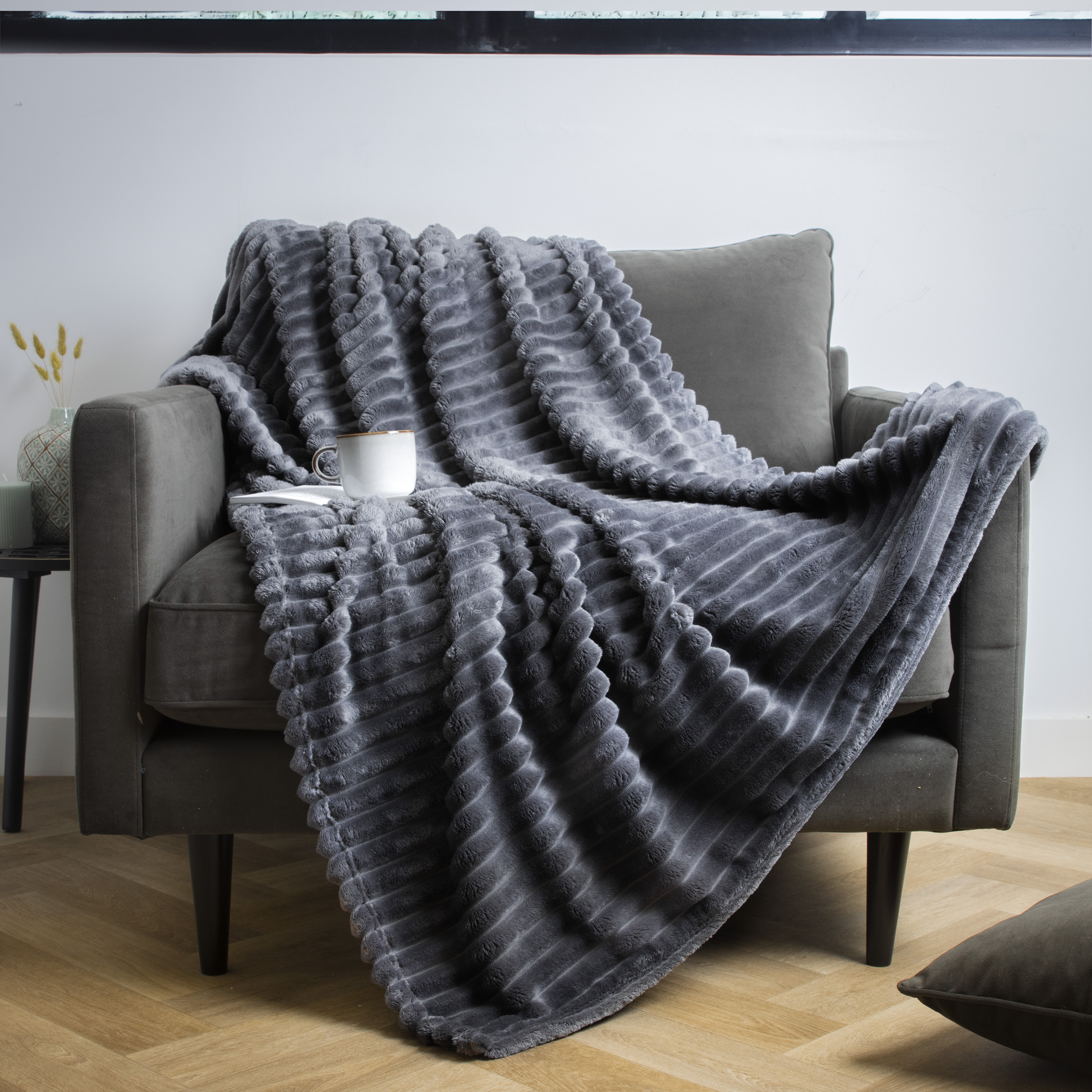 Plaid Cocon Douillet (150) - Anthracite