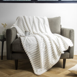 Plaid Cocon Douillet (150) - Blanc Ivoire
