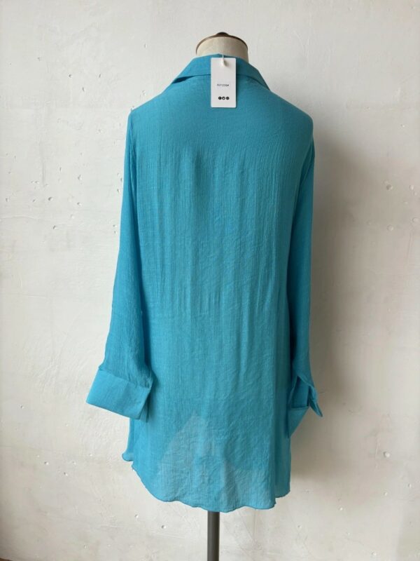 Chemise Douce Brise Bleu Turquoise – Image 3