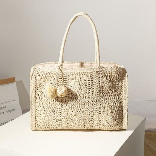 Sac de plage Brise d'Été Crème – Image 3