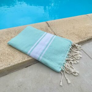 Foutah Classique Bleu Glacial