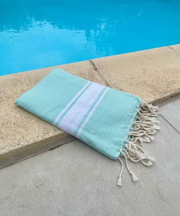 Foutah Classique Bleu Glacial